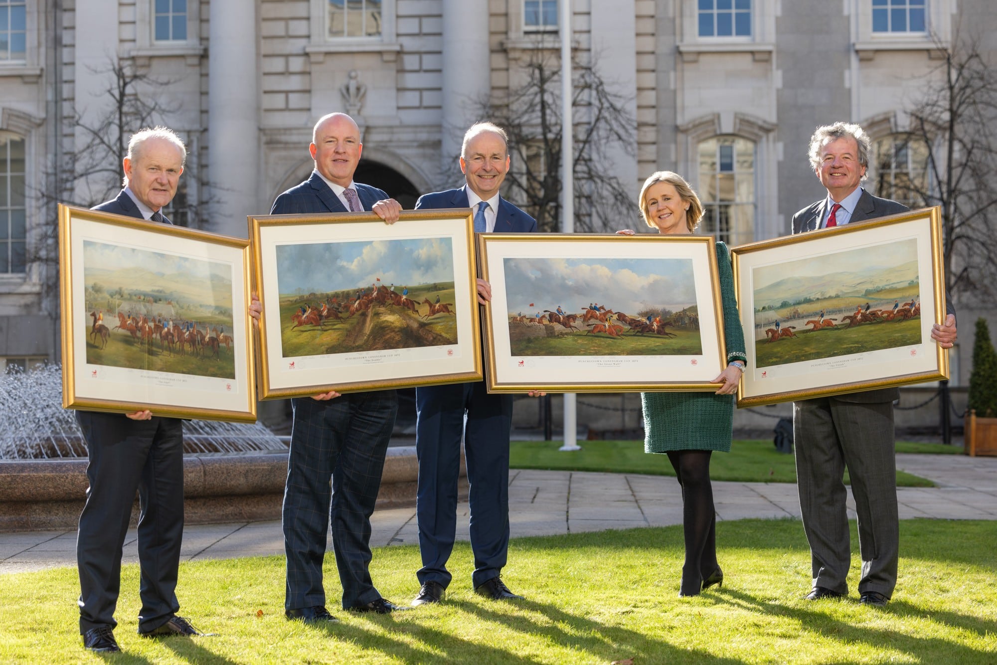 the Taoiseach of Ireland with four people