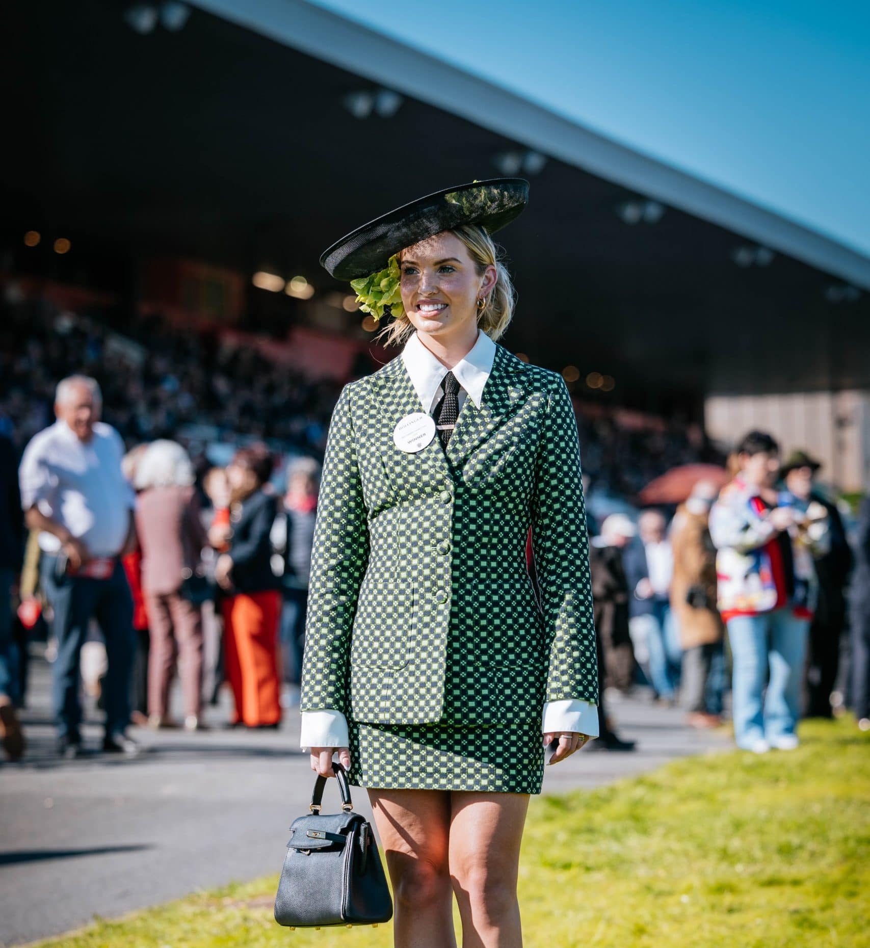 Olivia Clayton wins Bollinger Best Dressed on Day Two of the Punchestown Festival!